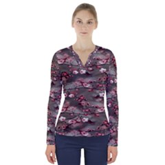 Realflowers V-neck Long Sleeve Top by Sparkle