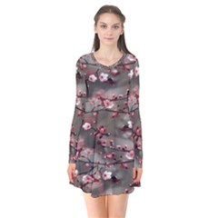 Realflowers Long Sleeve V-neck Flare Dress by Sparkle