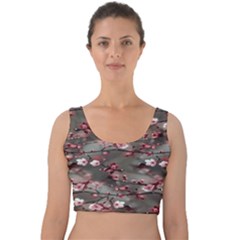 Realflowers Velvet Crop Top by Sparkle