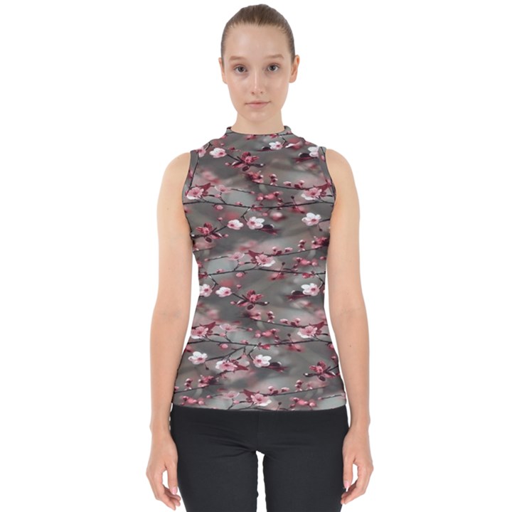 Realflowers Mock Neck Shell Top