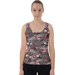 Realflowers Velvet Tank Top by Sparkle