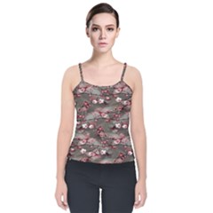 Realflowers Velvet Spaghetti Strap Top by Sparkle