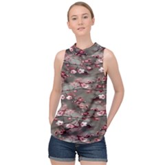 Realflowers High Neck Satin Top by Sparkle