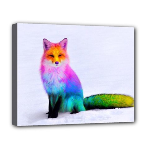 Rainbowfox Deluxe Canvas 20  X 16  (stretched) by Sparkle