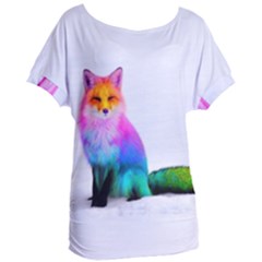 Rainbowfox Women s Oversized Tee by Sparkle