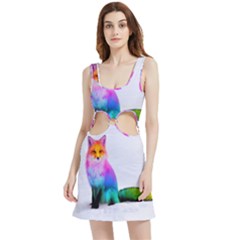 Rainbowfox Velvet Cutout Dress