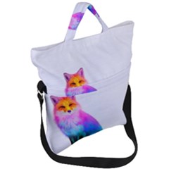 Rainbowfox Fold Over Handle Tote Bag by Sparkle