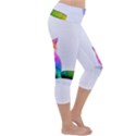 Rainbowfox Lightweight Velour Capri Yoga Leggings View3