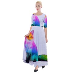 Rainbowfox Half Sleeves Maxi Dress by Sparkle