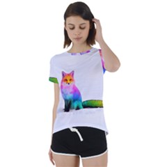 Rainbowfox Short Sleeve Foldover Tee