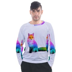 Rainbowfox Men s Long Sleeve Raglan Tee