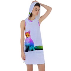 Rainbowfox Racer Back Hoodie Dress