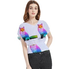 Rainbowfox Butterfly Chiffon Blouse