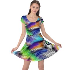 Rainbowcat Cap Sleeve Dress by Sparkle