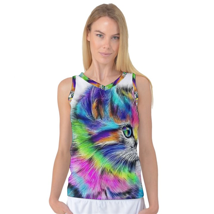 Rainbowcat Women s Basketball Tank Top