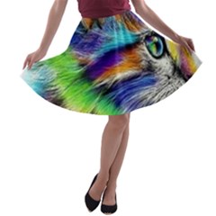 Rainbowcat A-line Skater Skirt