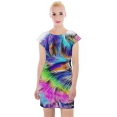 Rainbowcat Cap Sleeve Bodycon Dress by Sparkle