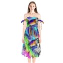 Rainbowcat Shoulder Tie Bardot Midi Dress View1