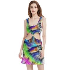 Rainbowcat Velvet Cutout Dress