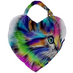 Rainbowcat Giant Heart Shaped Tote by Sparkle