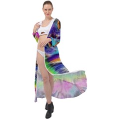 Rainbowcat Maxi Chiffon Beach Wrap by Sparkle