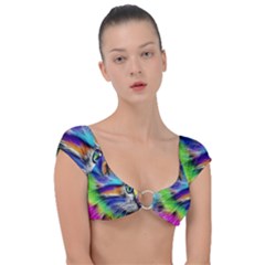 Rainbowcat Cap Sleeve Ring Bikini Top by Sparkle