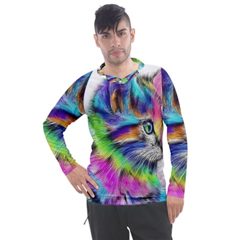 Rainbowcat Men s Pique Long Sleeve Tee by Sparkle