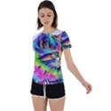 Rainbowcat Back Circle Cutout Sports Tee View1