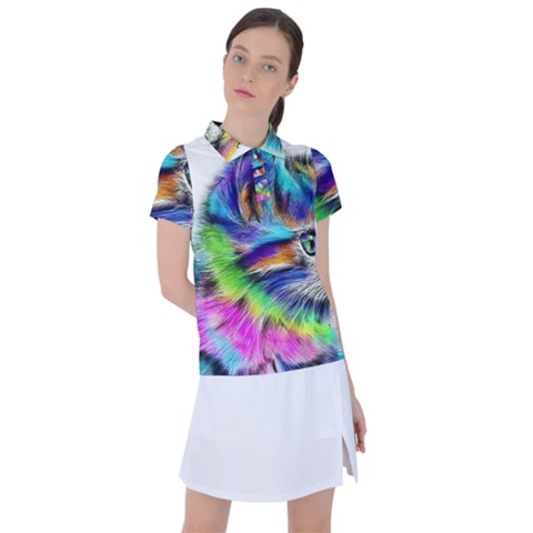 Rainbowcat Women s Polo Tee by Sparkle