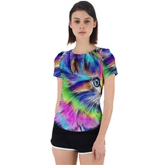 Rainbowcat Back Cut Out Sport Tee