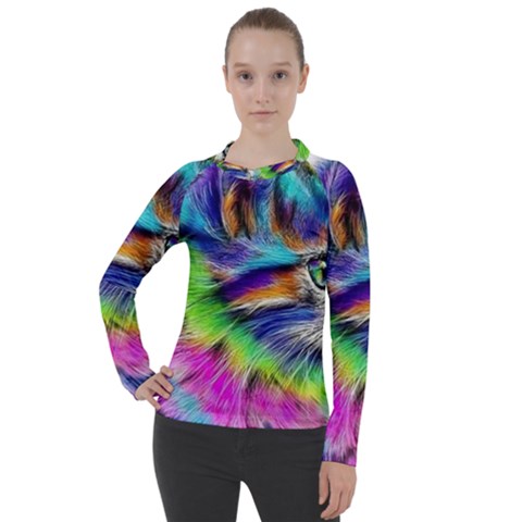 Rainbowcat Women s Pique Long Sleeve Tee by Sparkle