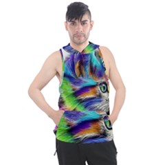 Rainbowcat Men s Sleeveless Hoodie by Sparkle