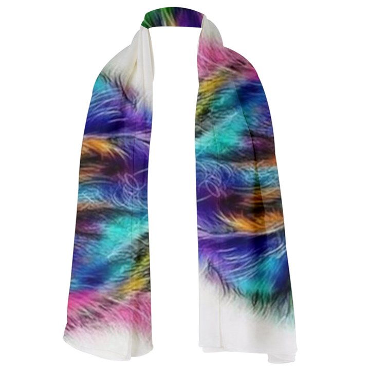 Rainbowcat Long Sheer Chiffon Scarf 