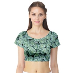 Realflowers Short Sleeve Crop Top by Sparkle