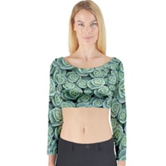 Realflowers Long Sleeve Crop Top by Sparkle