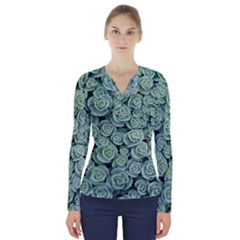 Realflowers V-neck Long Sleeve Top by Sparkle