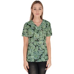 Realflowers Women s V-neck Scrub Top by Sparkle