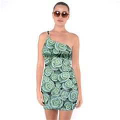 Realflowers One Soulder Bodycon Dress by Sparkle