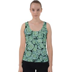 Realflowers Velvet Tank Top by Sparkle