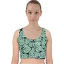 Realflowers Velvet Racer Back Crop Top View1