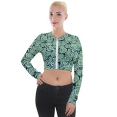 Realflowers Long Sleeve Cropped Velvet Jacket by Sparkle