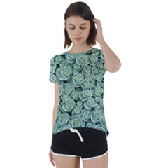 Realflowers Short Sleeve Foldover Tee