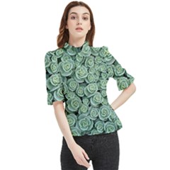 Realflowers Frill Neck Blouse