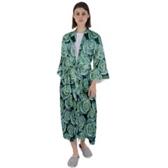 Realflowers Maxi Satin Kimono