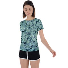 Realflowers Back Circle Cutout Sports Tee