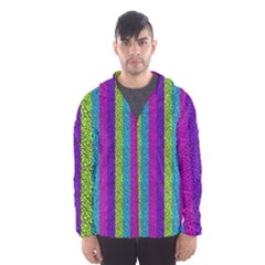 Glitter Strips Men s Hooded Windbreaker by Sparkle