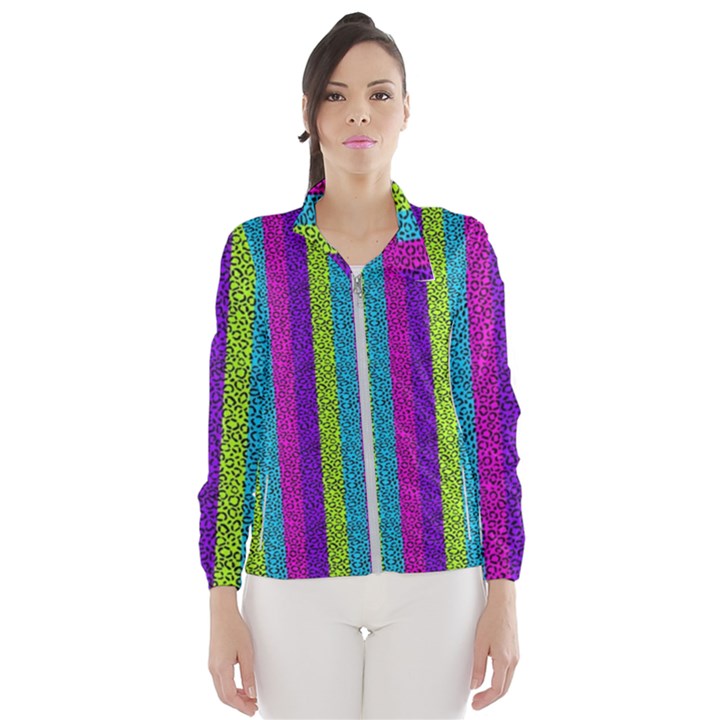 Glitter Strips Women s Windbreaker