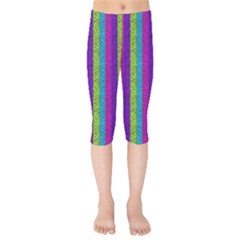 Glitter Strips Kids  Capri Leggings  by Sparkle