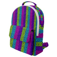 Glitter Strips Flap Pocket Backpack (small) by Sparkle