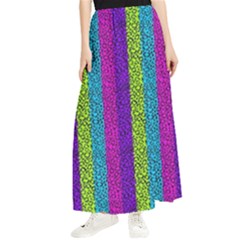 Glitter Strips Maxi Chiffon Skirt